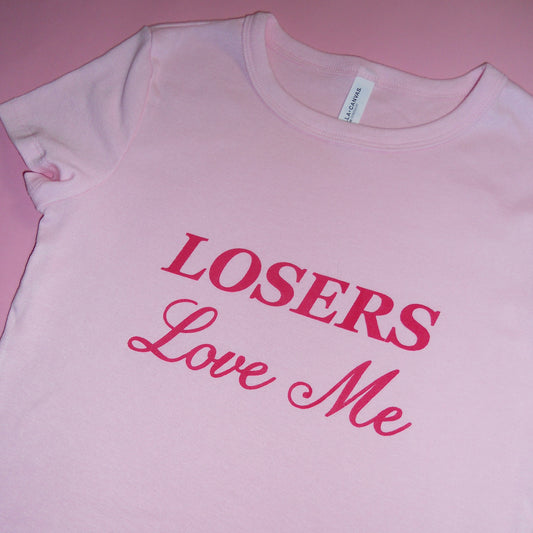 LOSERS LOVE ME baby tee