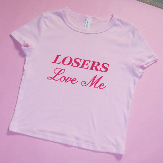 LOSERS LOVE ME baby tee