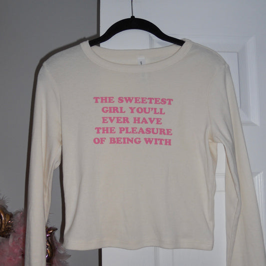 THE SWEETEST GIRL baby tee *size S*