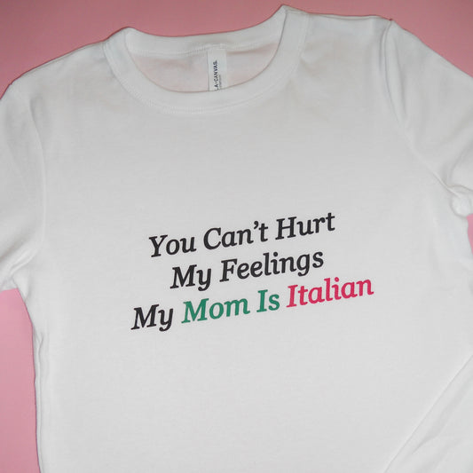 MY MOM IS ITALIAN long sleeve baby tee