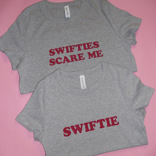 SWIFTIES SCARE ME baby tee