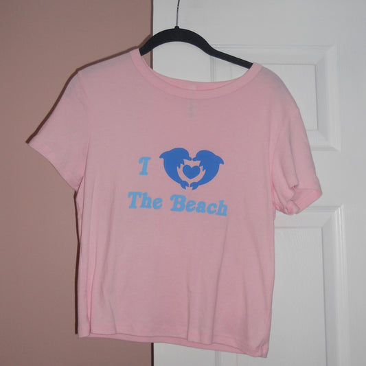 I <3 THE BEACH baby tee *size 2XL*