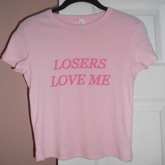 LOSERS LOVE ME baby tee