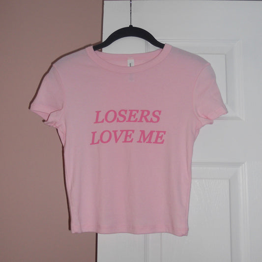 LOSERS LOVE ME baby tee