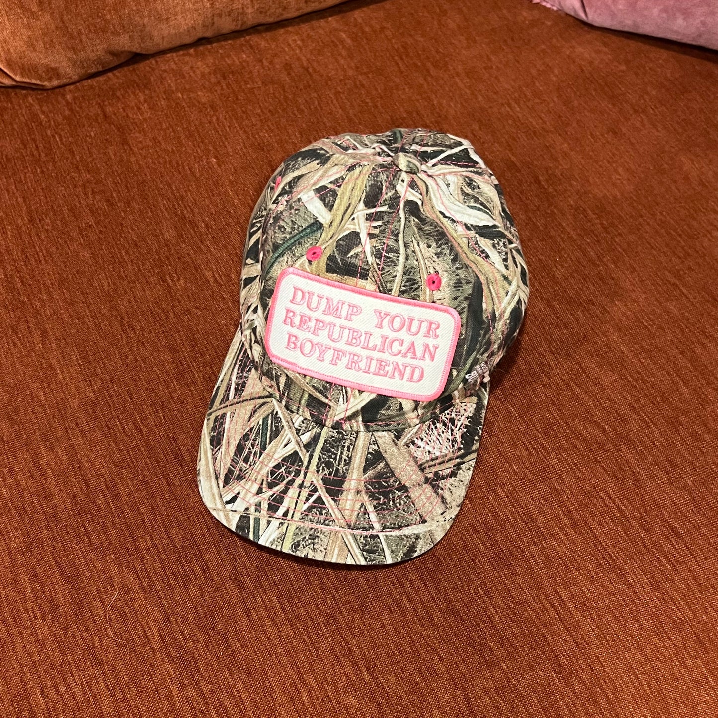 DUMP YOUR REPUBLICAN BOYFRIEND camo hat