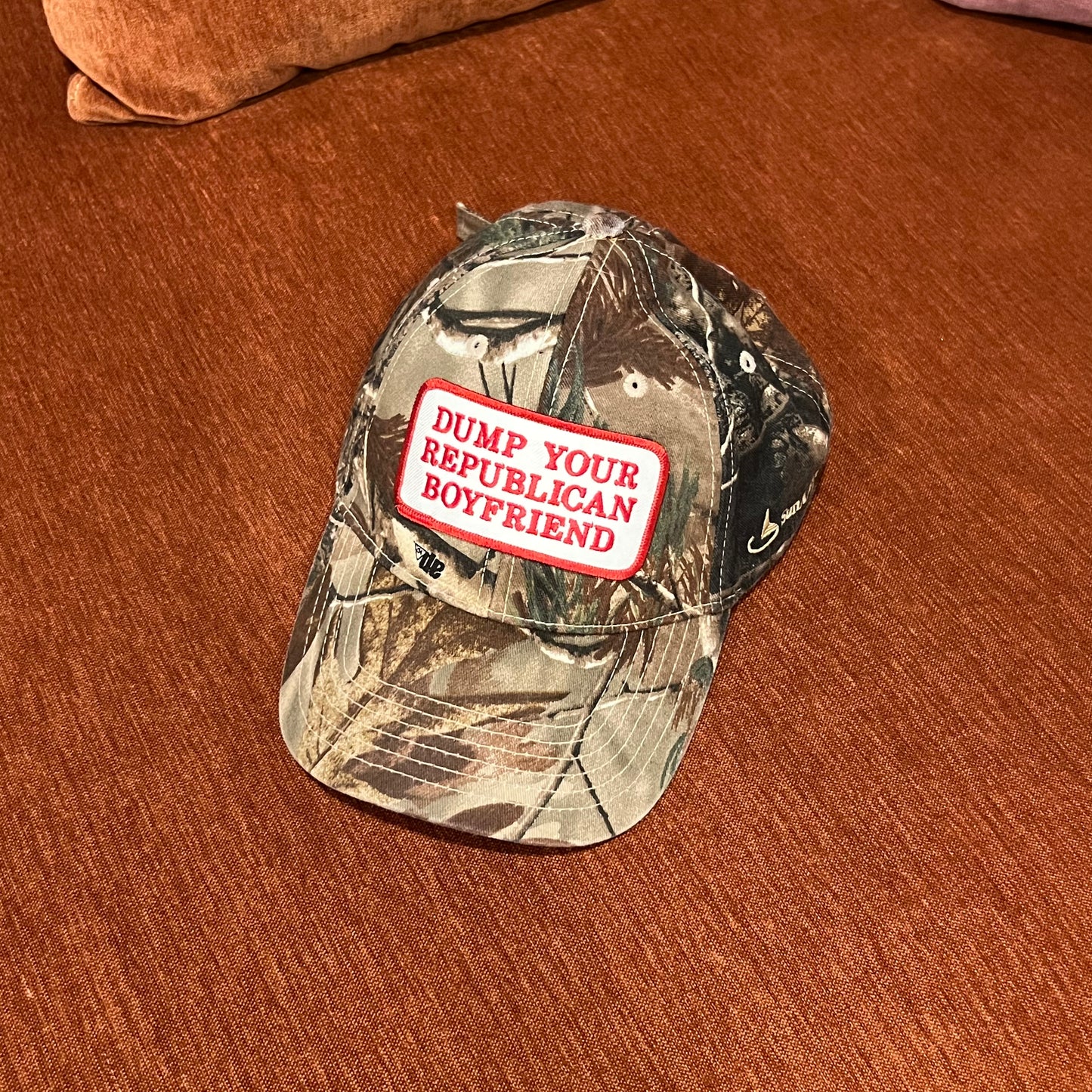 DUMP YOUR REPUBLICAN BOYFRIEND camo hat